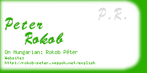 peter rokob business card